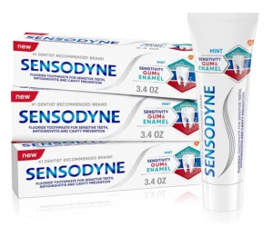 Sensodyne Triple Protection Toothpaste, Mint Flavor - 3.4oz x 3